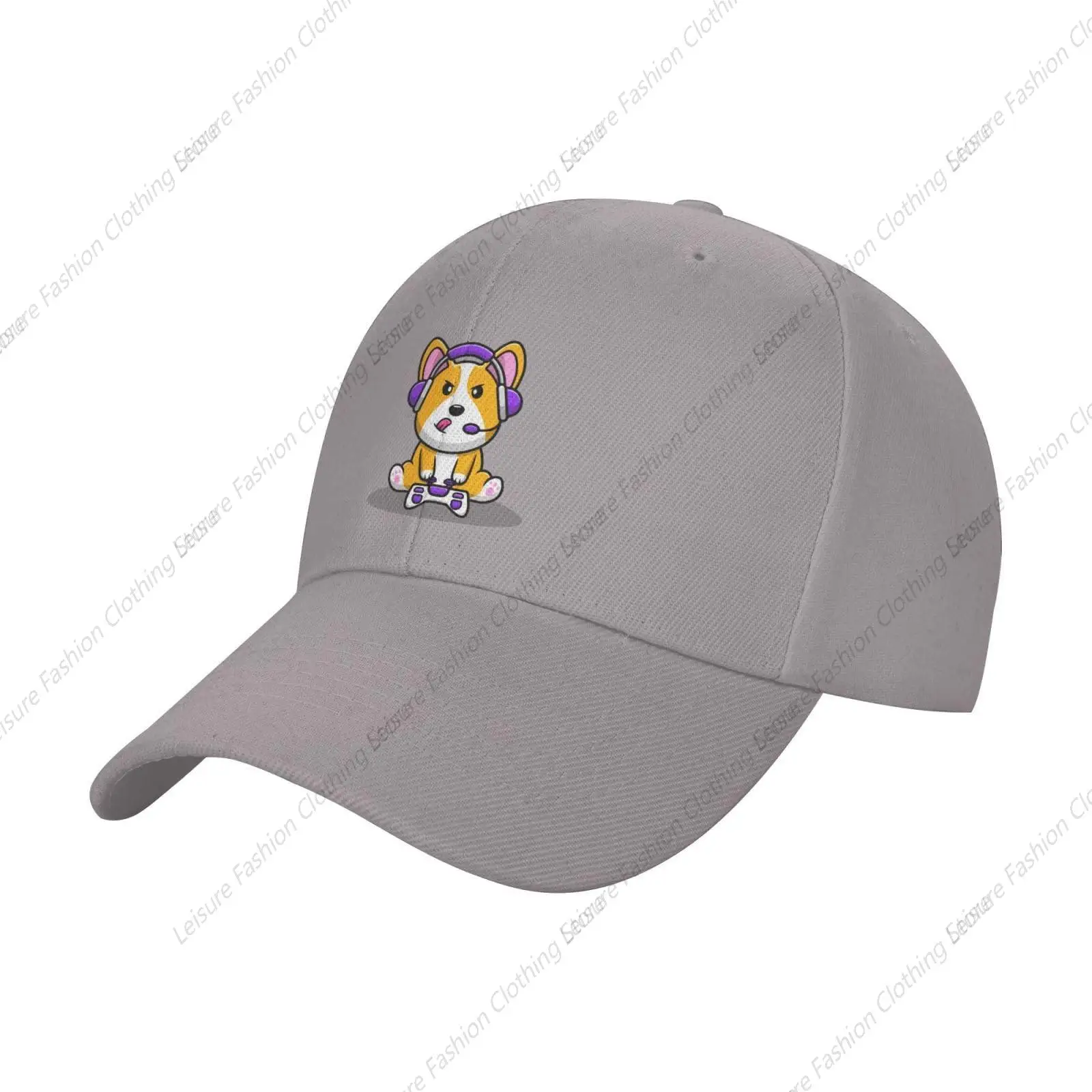 

Cute Dog Playing Games Baseball Cap Women Men Hats Adjustable Trucker Sun Hat Dad Golf Caps