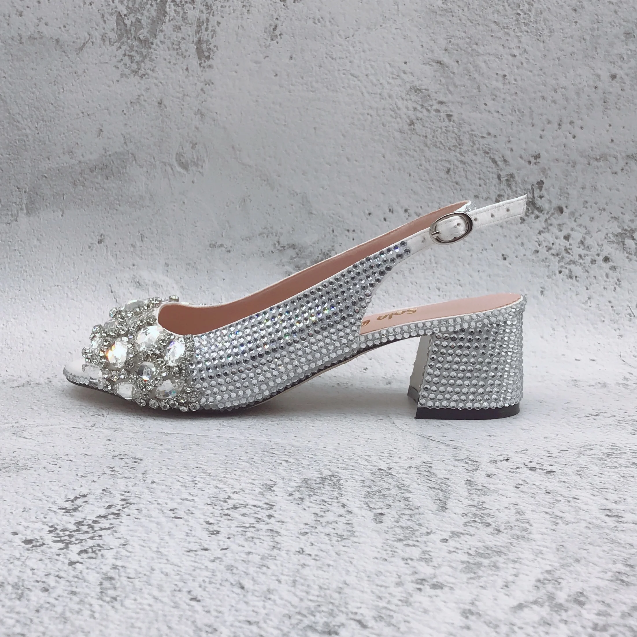 Sapatos de strass brilhantes e conjunto de sacos para mulheres, casamento nupcial, branco, cristal prateado, feito sob encomenda, novo design, luxo, BS1652