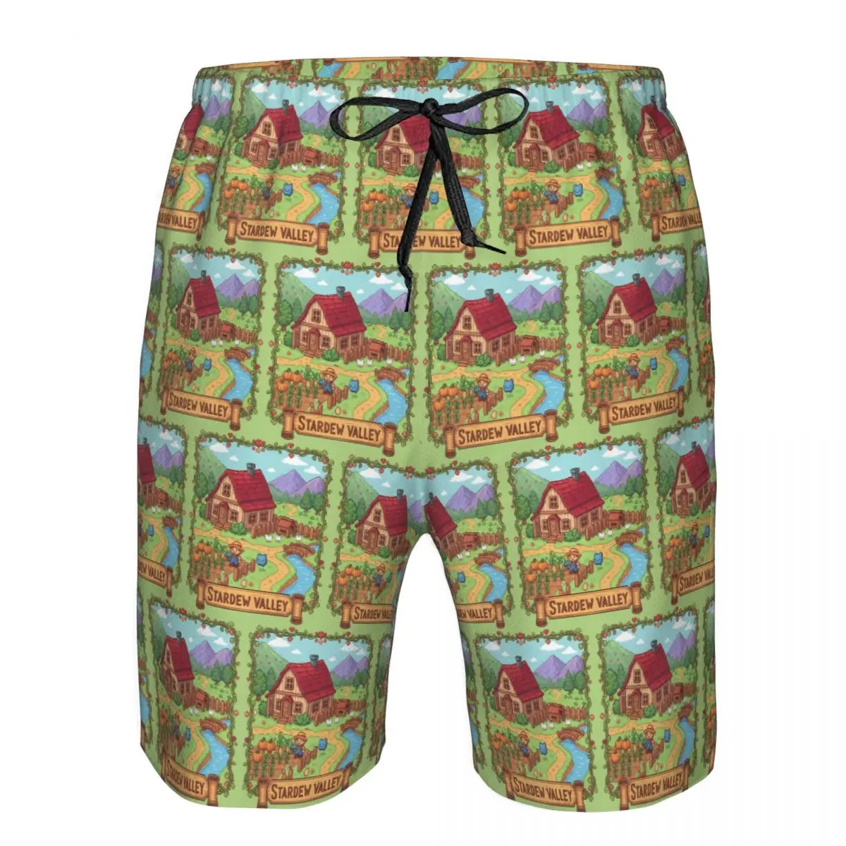 Stardew Valley Video Gamer Classic Pixel Art Trunks Beach Board Shorts Casual Quick Dry Swim Summer Men Pants