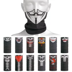 Cosplay Guy Fawkes Anonymous Disobey Face Shield Bandana, senderismo, calentador de cuello, Polaina, Snood, bufanda de ciclismo, envoltura multifuncional para la cabeza