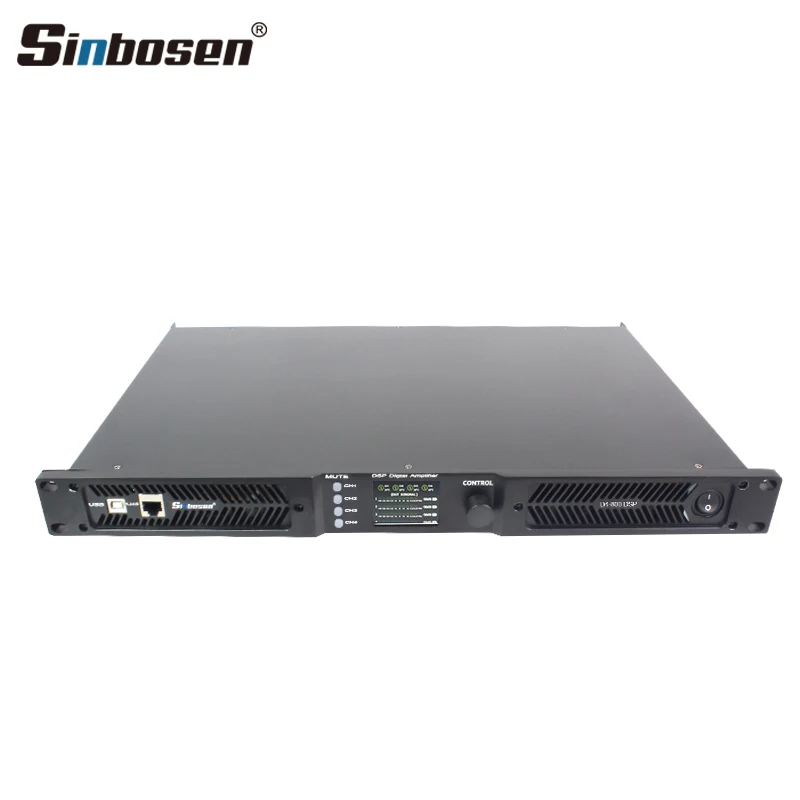 Sinbosen digital amplifier K4-800 DSP 1u 4 channel X 800W stereo Professional amplifier home outdoor audio for sale