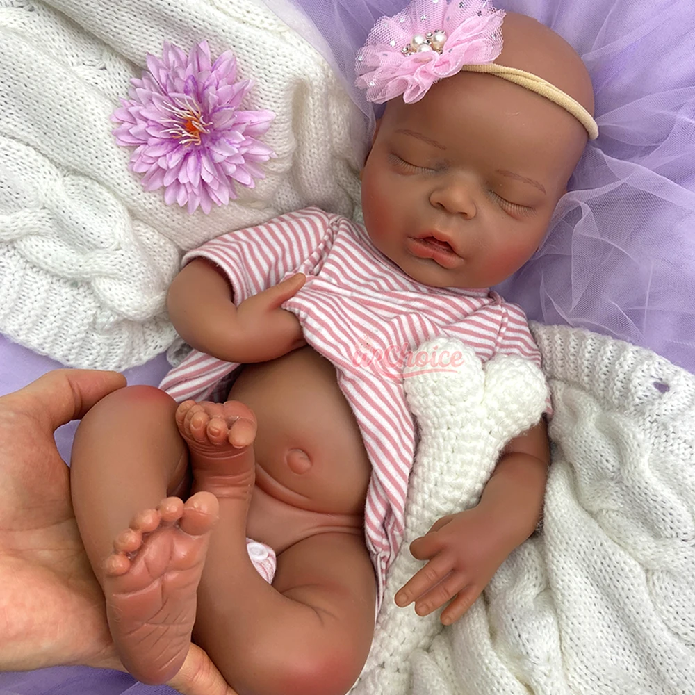 18 pulgadas boca abierta niña hecha a mano suave de silicona renacido bebé realista cuidado de Alzheimer alivio de ansiedad 3D piel muñeca recién nacida