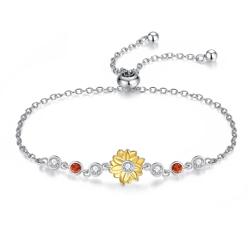 New Original Women's Exquisite Sparkling Devil's Eye Note Daisy Adjustable Bracelet Fashion DIY Charm Jewelry Gift