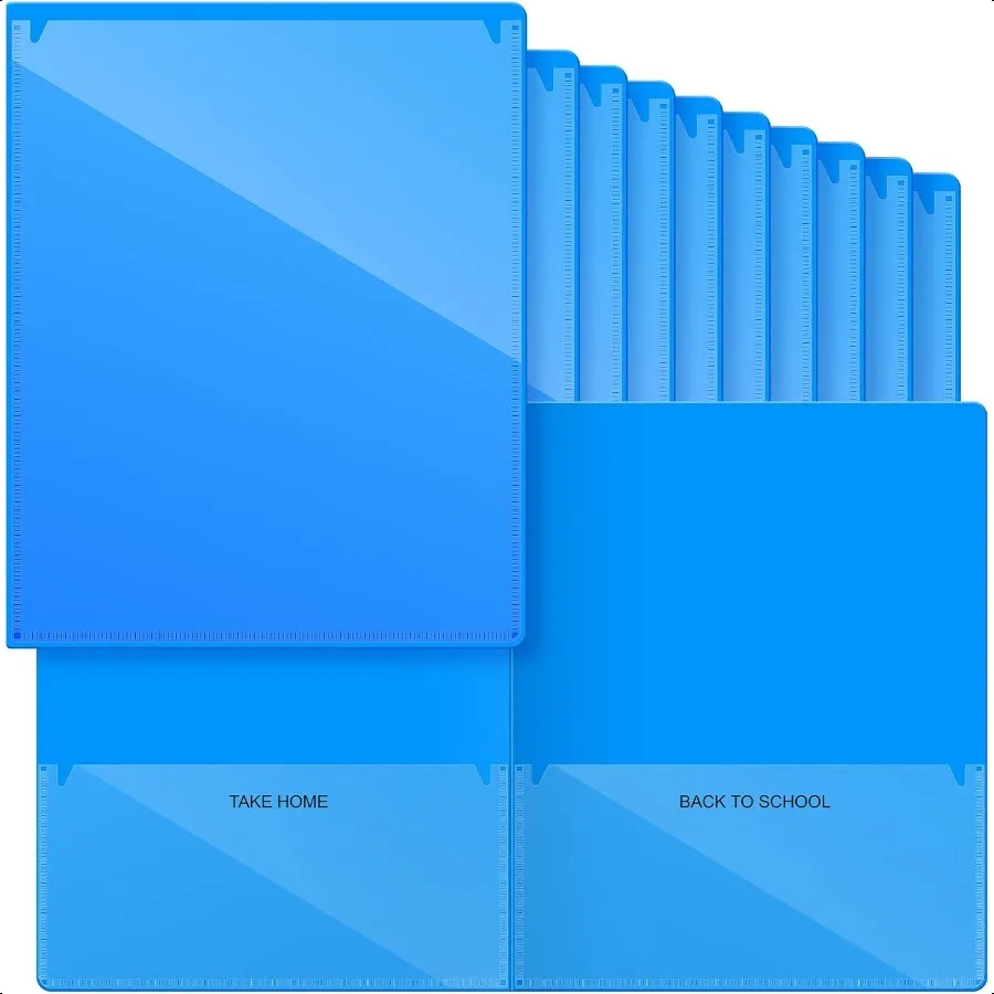 

48 Pcs Plastic Take Home Folders with 2 Pockets Parent Teacher Classroom Communication Homework Folder for Students Parent Teac