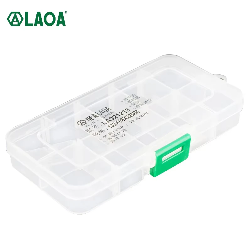 LAOA Transparent 10 Grid Storage Box Plastic Boxes For Trifles Parts Tools Jewelry Display Box Screw Case Beads Container