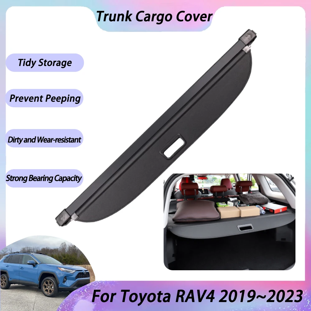 

For Toyota RAV4 RAV 4 LE XLE Hybrid XA50 Suzuki Across 2019~2023 Car Trunk Ctorage Shade Retractable Shielding 2020 2021 2022