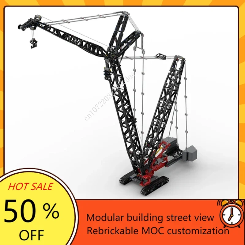 2879PCS High-Tech Mechanical MOC MLC300 VPC Crawler Crane Model Custom Puzzle Technical DIY Creative Assembly Toy Gifts