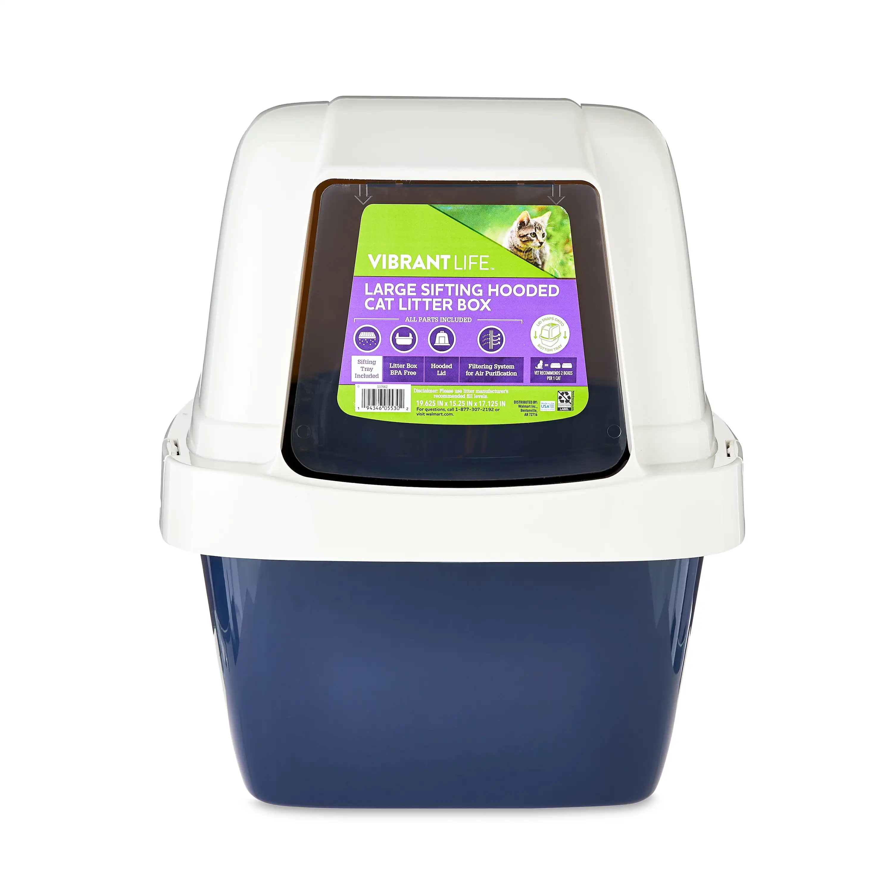 

Large Sifting Hooded Enclosed Cat Litter Box