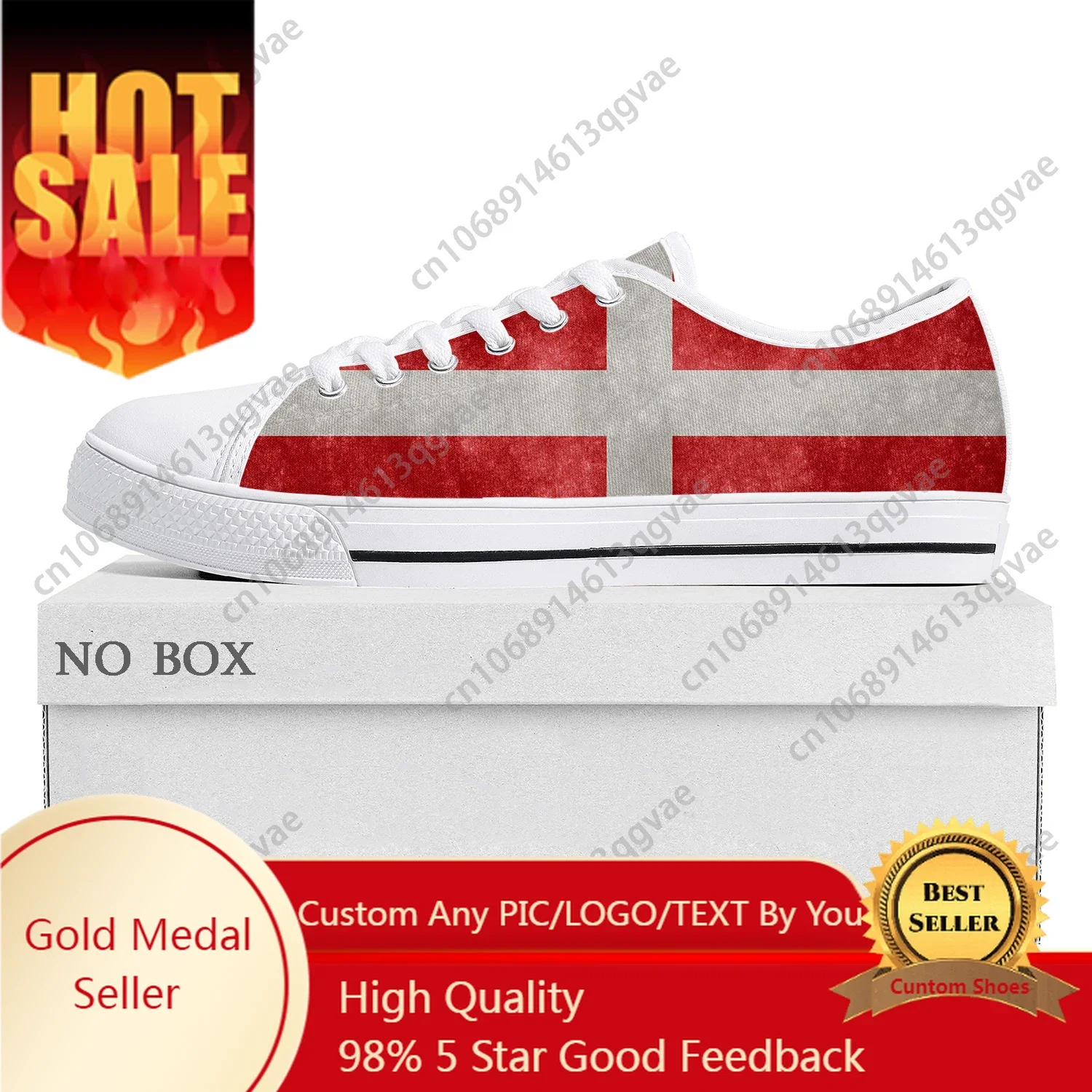 

Danish Flag Low Top High Quality Sneakers Mens Womens Teenager Canvas Sneaker Denmark Prode Casual Couple Shoes Custom Shoe