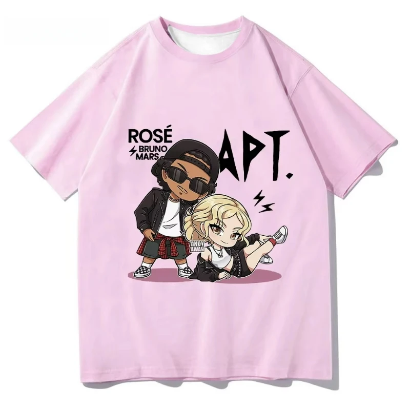

ROSE Bruno Mars APT T-Shirt Fashion Men/Women Harajuku Graphic T-Shirt Unisex HIP-HOP Aesthetic Vintage Tees UNISEX Shirts