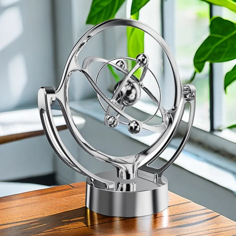 New Type of Earth Perpetual Motion Instrument Desktop Model Rotating Magnetic Wobbler Celestial Body Orbit Ornament