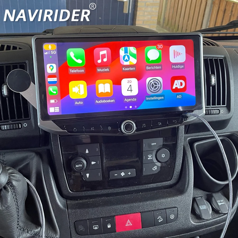 10.88inch Qled Screen Android For Fiat Ducato Peugeot Boxer Citroen Jumper 2006-2022 CarPlay Car GPS Multimidia Player Autoradio