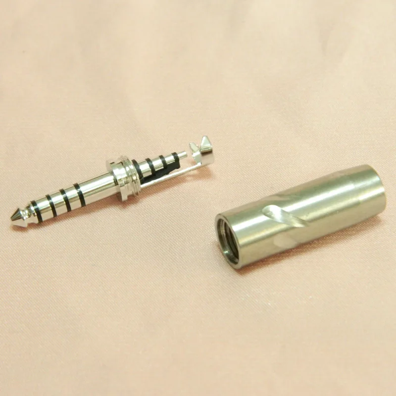 10PCS 4.4mm Copper 4.4 Rhodium Plated Plug 5 Poles Balanced Audio Headphone Jack Connector For DIY Repair Headset