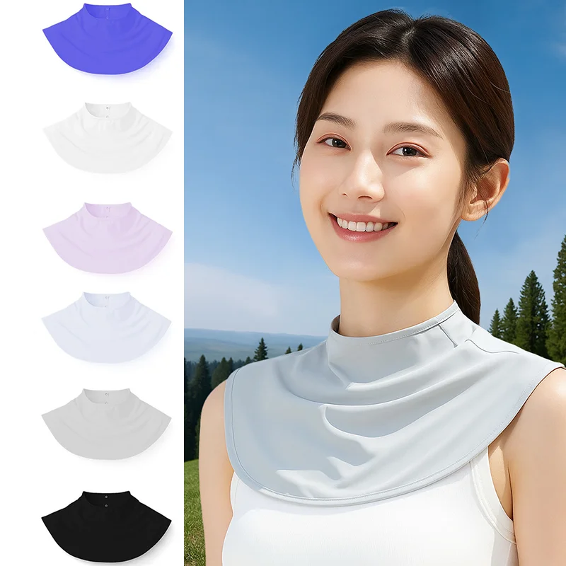 

Sunscreen Thin Neck Scarfs Fashion Breathable Driving Cycling Shoulder Cover Summer Sun Protection Commuting Neck Covers