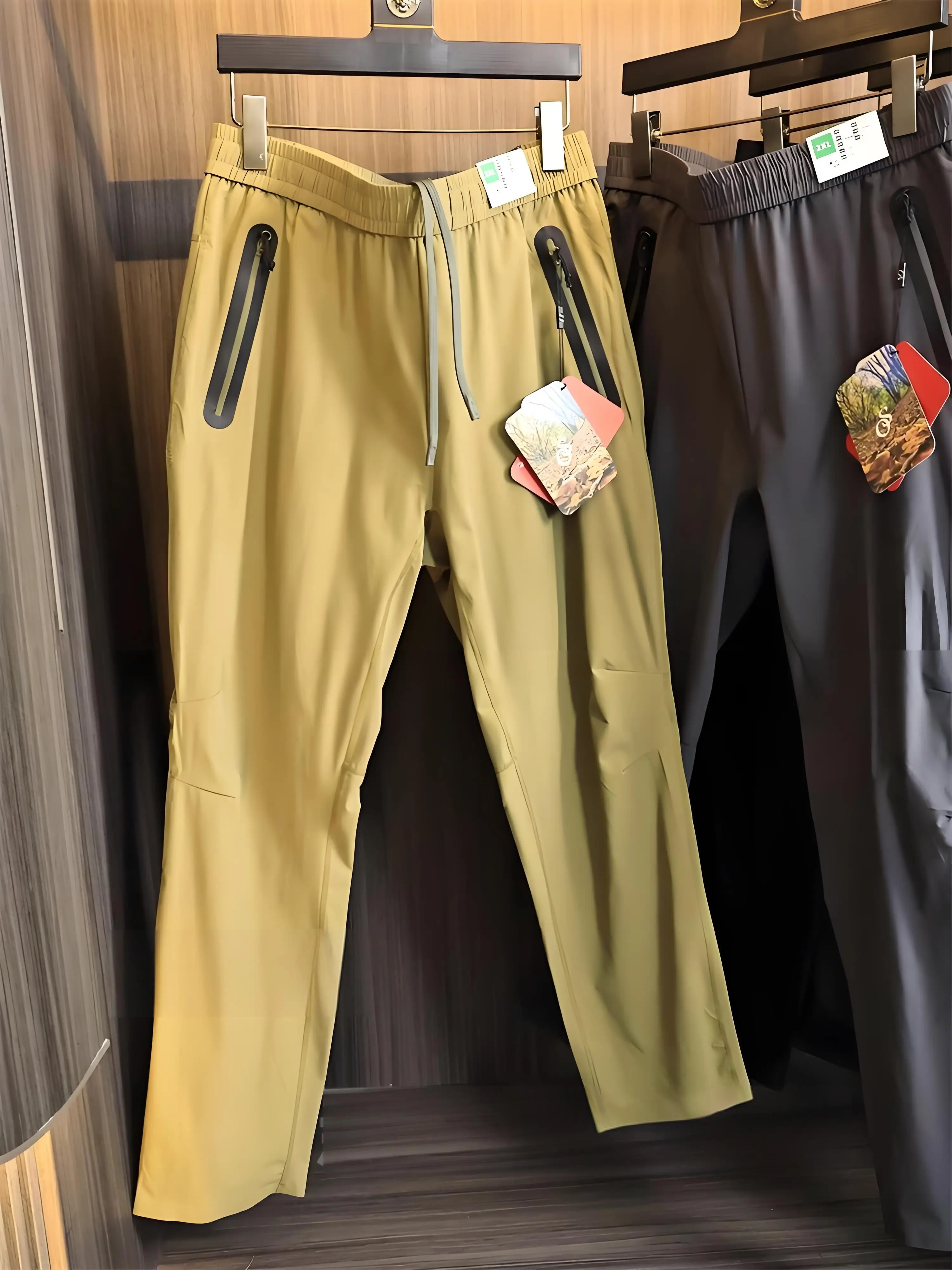 رجل المشي لمسافات طويلة في الهواء الطلق لربيع وصيف 2025 جديد الرحلات السراويل يندبروف السراويل Sweatpants الرياضة فضفاضة تناسب التخييم المستقيم #4