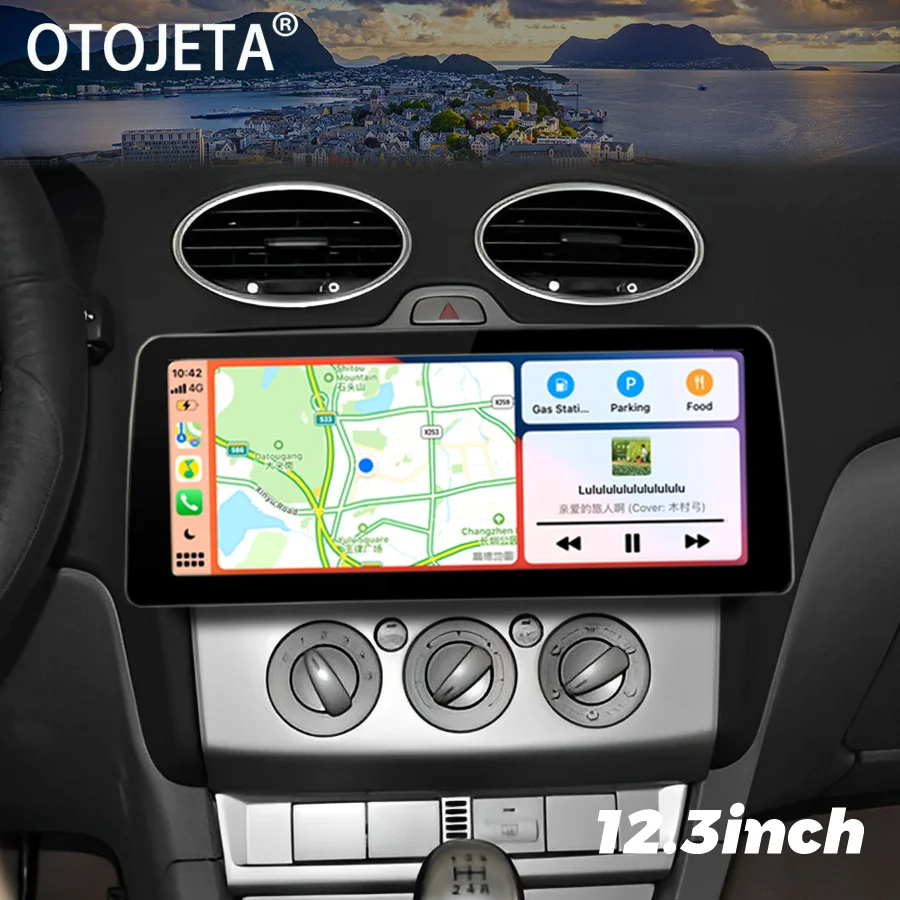 

12.3" 1920*720 IPS Screen Radio Android 14 Car Video Player Stereo For Ford Focus 2004-2011 Multimedia Carplay GPS Navigation