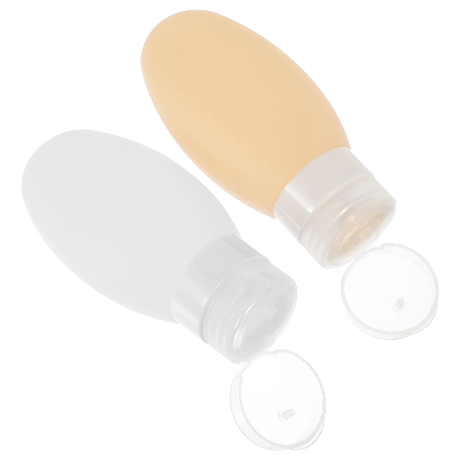 2 Stuks 100Ml Reisflessen Siliconen Hervulbare Vloeistofcontainers Voor Toiletartikelen Shampoo Body Wash Lotion Onderweg Gebruik Geen Lekkage