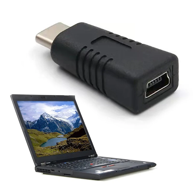 Mini USB Female To Type C Male Adapter Mini T Type Female To Data Cable Charging Adapter Prevent Oxidation And Corrosion