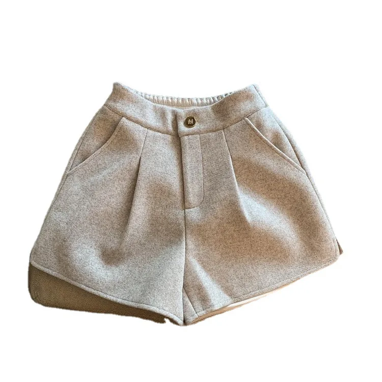 2025 الخريف الفتيات الخريف والشتاء جديد واسعة الساق السراويل الكورية نمط مطاطا فضفاض مستقيم أحذية كاجوال السراويل بوتيك