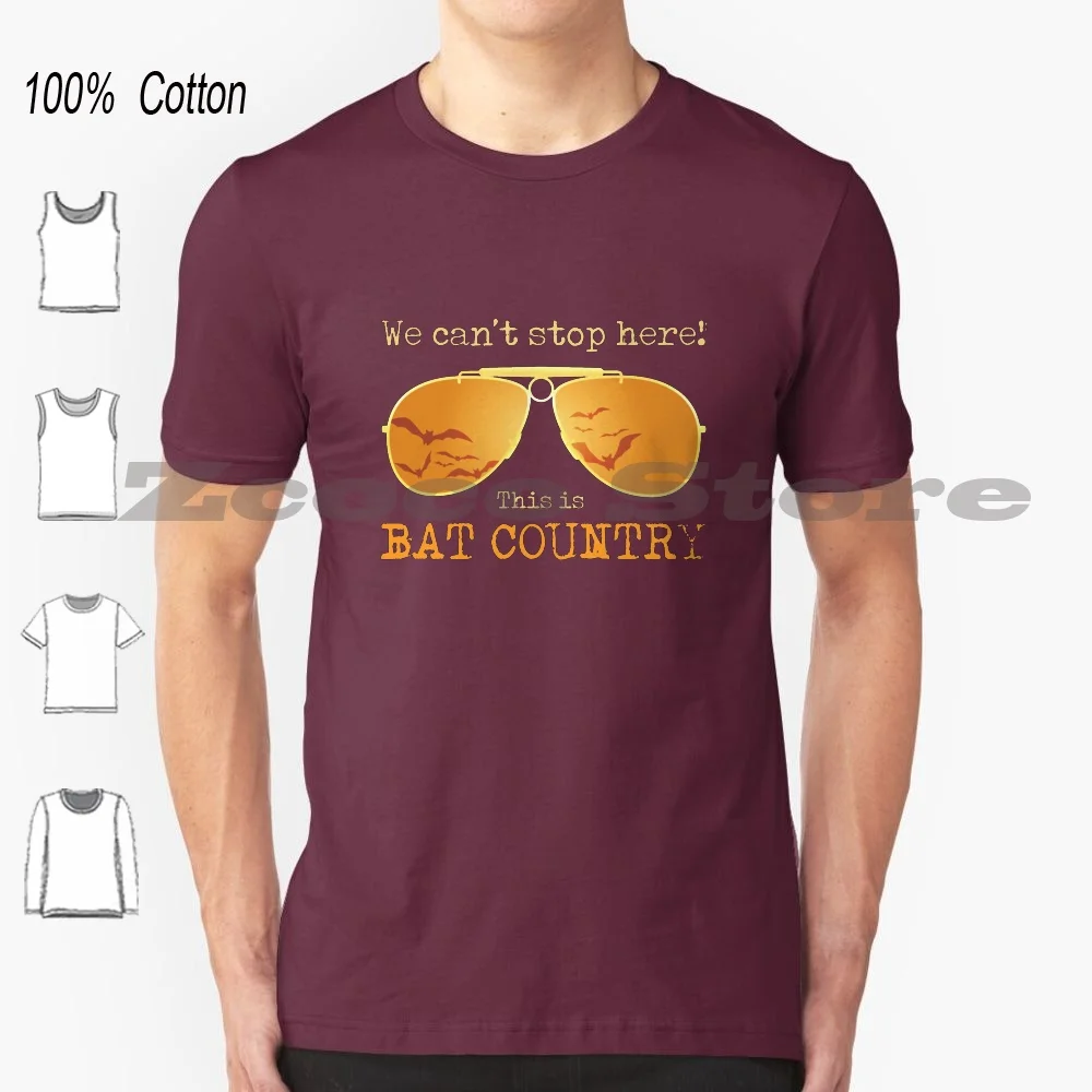 This Is Bat Country T Shirt 100% Cotton Comfortable High-Quality Movie Quote Moviequote Fear Loathing Las Vegas Johnny Depp Sun