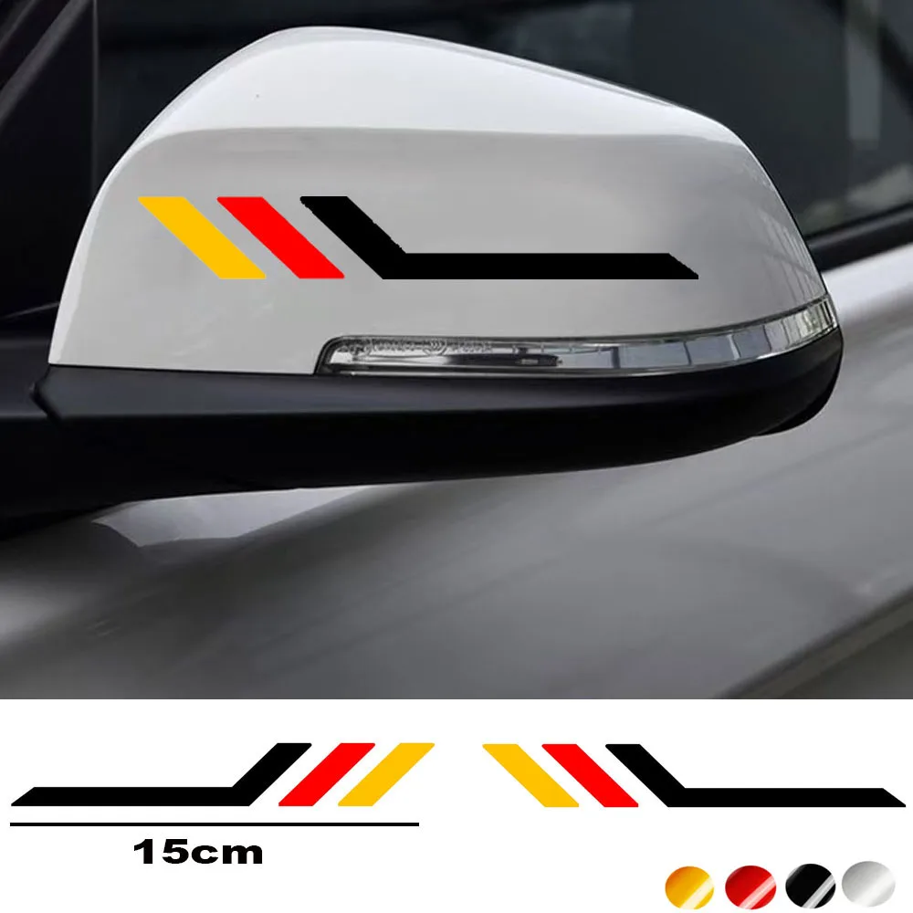 2Pcs Car Rearview Mirror Decal Sticker Car Body Vinyl For Volkswagen GTE VW GOLF 3 5 7 8 GTI Jetta Tiguan Passat Tayron Touareg