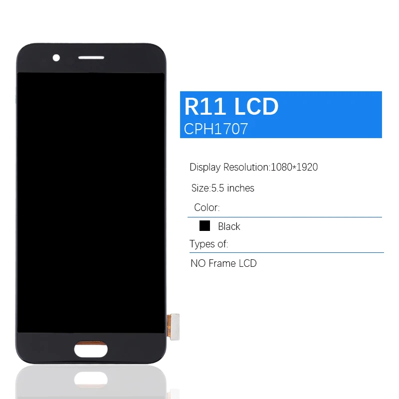 Imagem -02 - Display Lcd e Touch Screen Digitador Assembly Substituição para Oppo R11 Cph1707 55