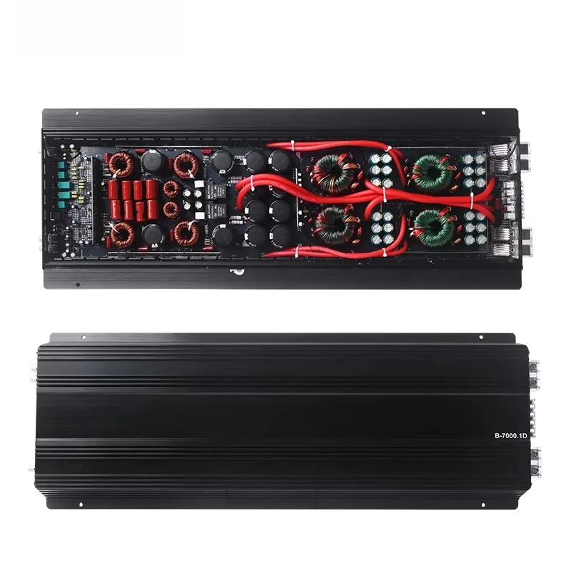 2pcs 7000W High Power Class D Car Amplifier Mono Channel for Subwoofer, Korean Design & Excellent Heat Dissipation