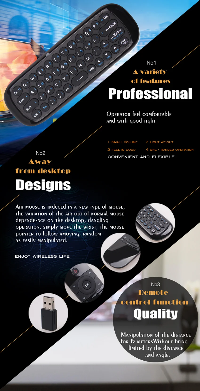 W1 Air Mouse 2.4G W… - image