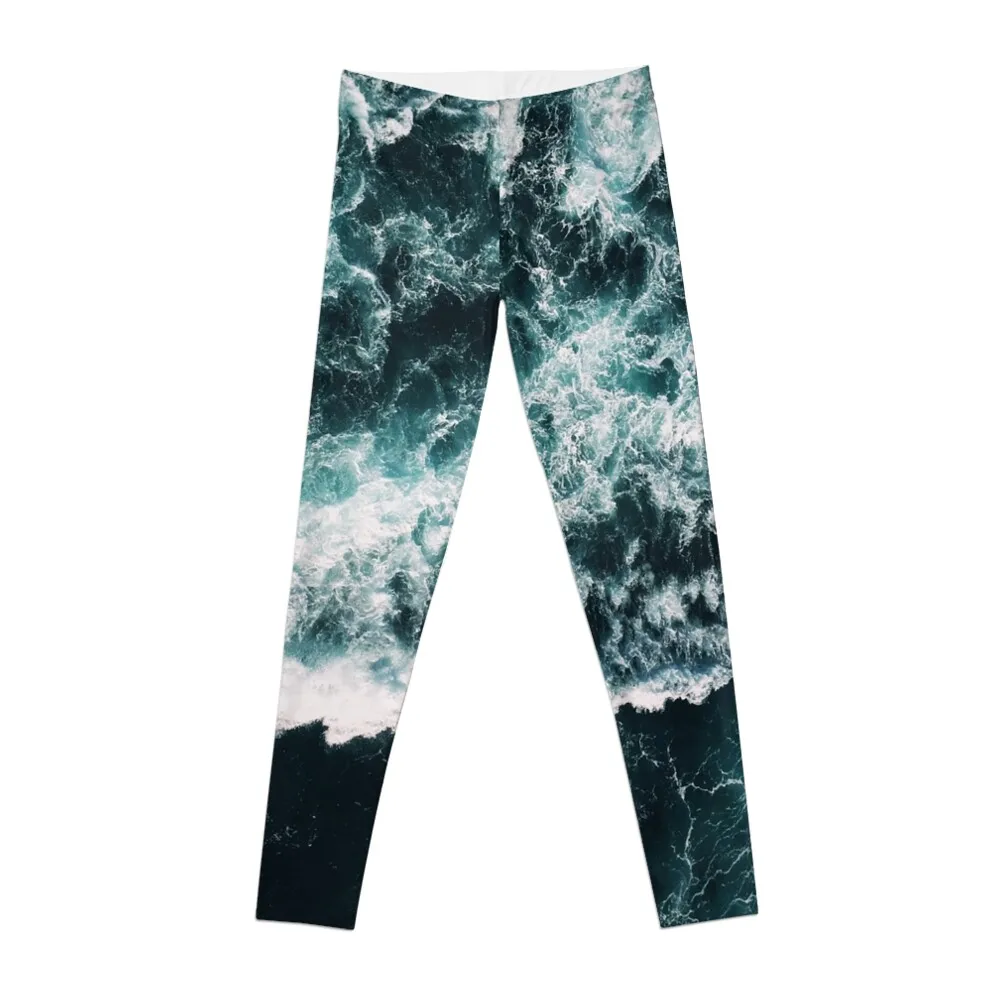 Blue Ocean Waves Leggings gym womans sport legging Golf wear sportswear woman gym 2025 Womens Leggings