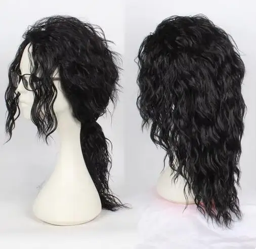 black Michael Jackson curly wig