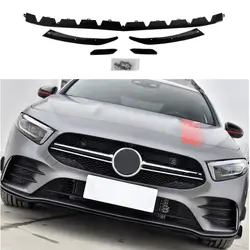 Car Front Bumper Lip Chin Spoiler Splitter Body Kit Trim Cover For Mercedes Benz A-Class A35 A35L AMG W177 A177 A180 A200 A220