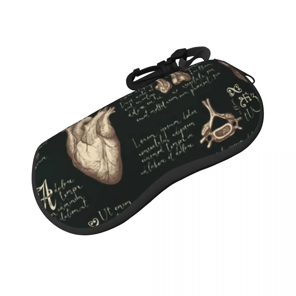 Glasses Case Soft Glasses Bag Vintage Sketches On Medical Theme Portable Sunglasses Box Bag Eyeglasses Case