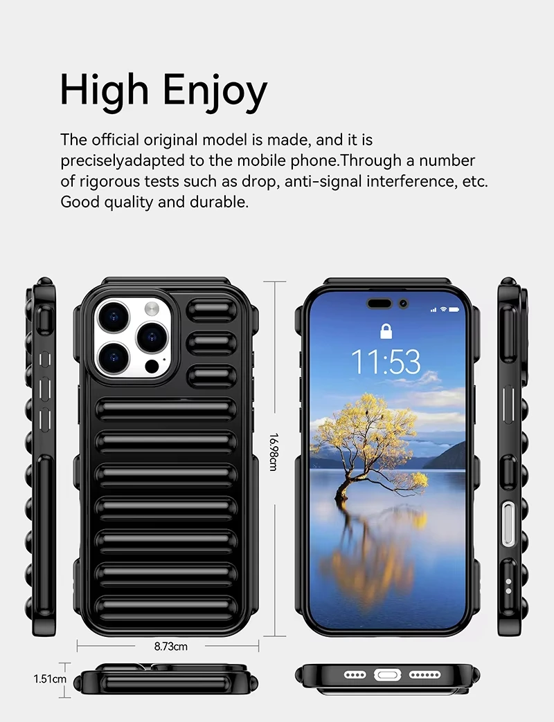 Fashion Air Cushion Capsule Shockproof Phone Case For iPhone 16 15 14 Plus 13 12 11 Pro Max X XR XS 7 8 Armour Protective Cover