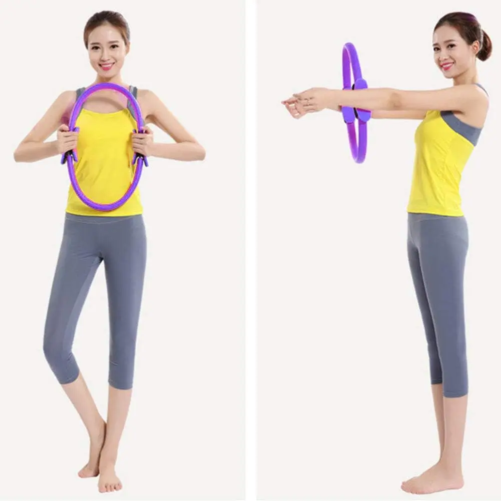 Yoga Fitness Ring Circle Pilates Women Girl Exercise Home Resistance elasticity Yoga Pilates Ring Circle Gym Workout Pilates Acc