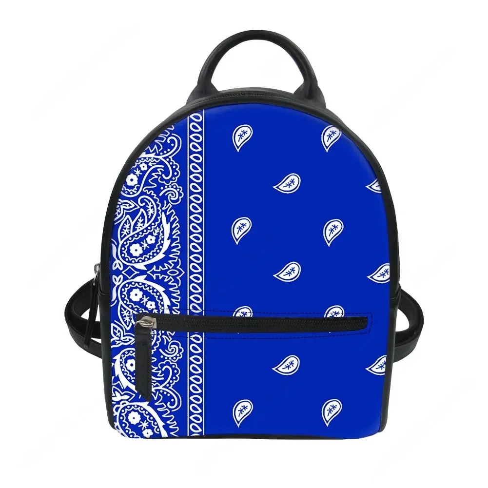 

Bandana Paisley Culture Design Custom Backpack Purse Women Carter Schoolbags Double Shoulder Bag Mini Daypack Leather Travel Bag