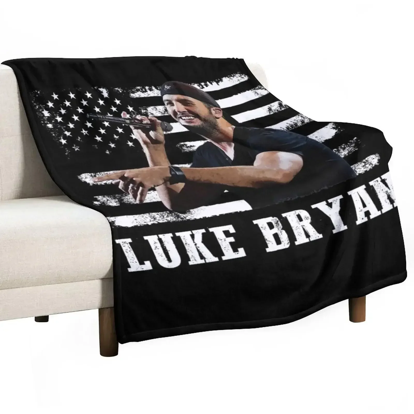 

Distressed American Flag Music Luke Legend Throw Blanket Weighted christmas decoration Winter beds Stuffeds Blankets