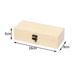 Jewelry Box Wooden Storage Box Pine Wood S/M/L Storage Wooden Box 1PC Craft Projects Desktop For Various DIY New