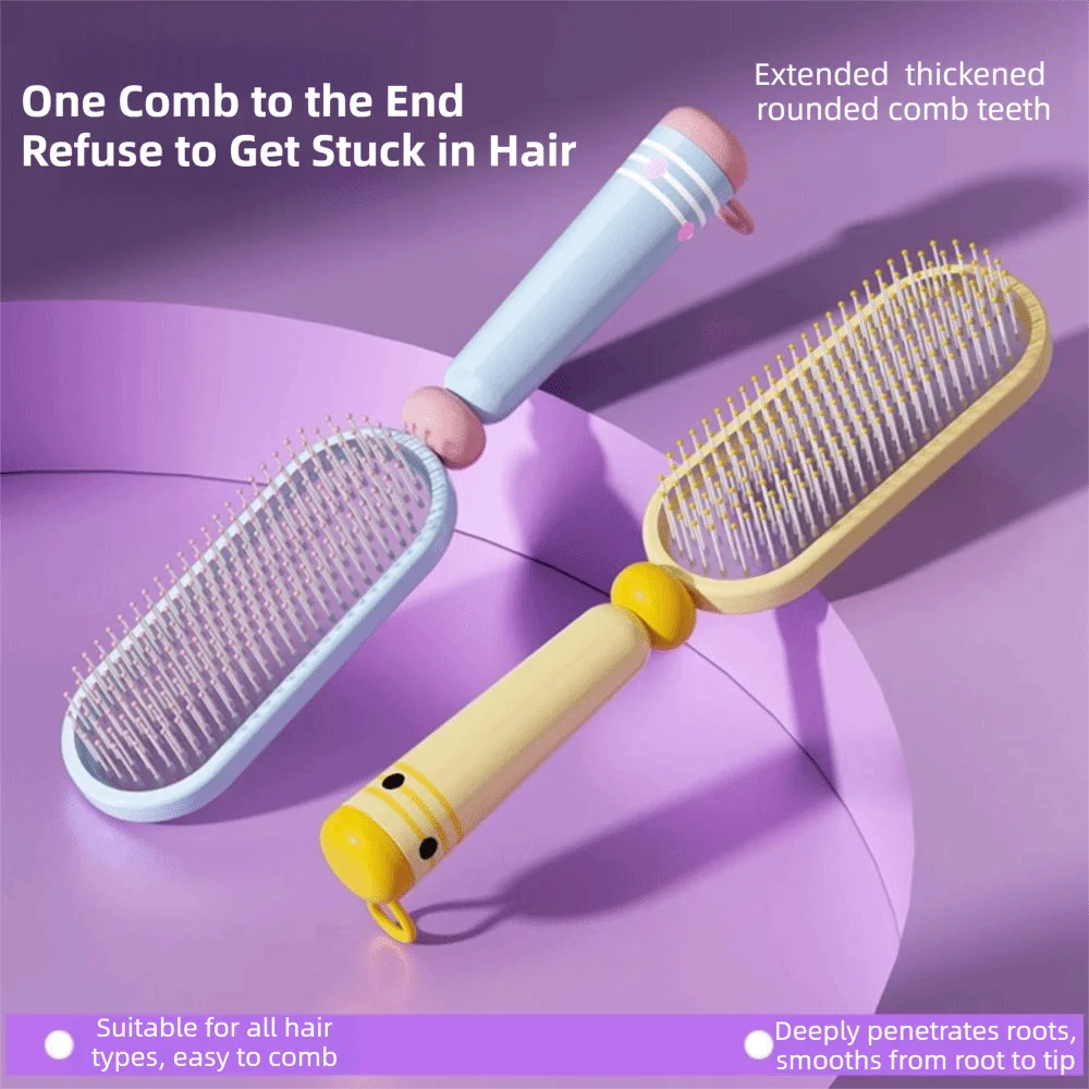

Durable Anti-static Cushion Massage Comb Massage Scalp Smooth Teeth Hair Brush for Women Comfortable Plastic Hair Comb Home