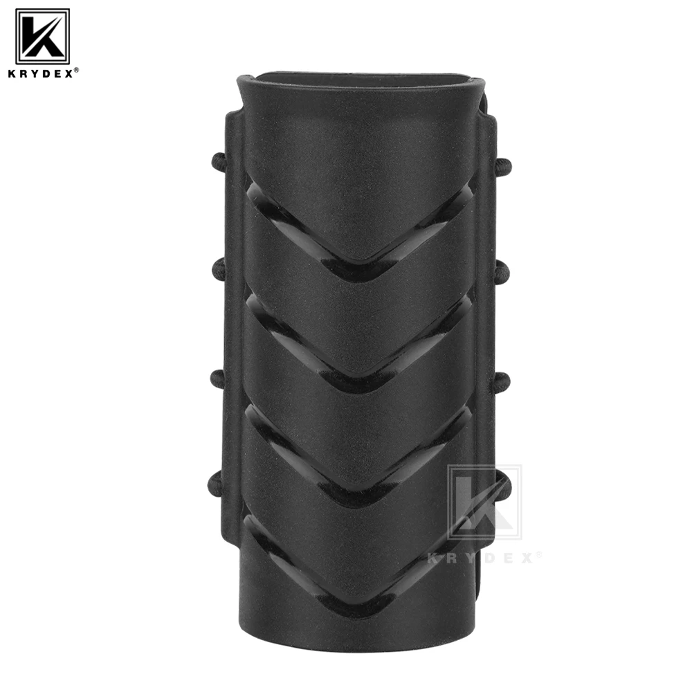 KRYDEX Flashlight Holder Rigid Torch Holster Tactical Light Carry Case Pouch For Duty Belt 360 Rotating Black Tactical Gear