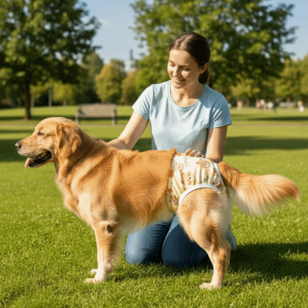 

Cartoon Print Pet Physiological Pants Adjustable Breathable Washable Dog Diapers Comfortable Dog Sanitary Pants