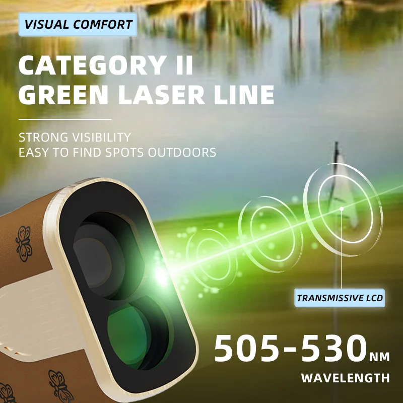 Custom Bluetooth Laser Range Finder Day Time Durable Case Factory Direct Mini Golf Range Finder With Battery Charger