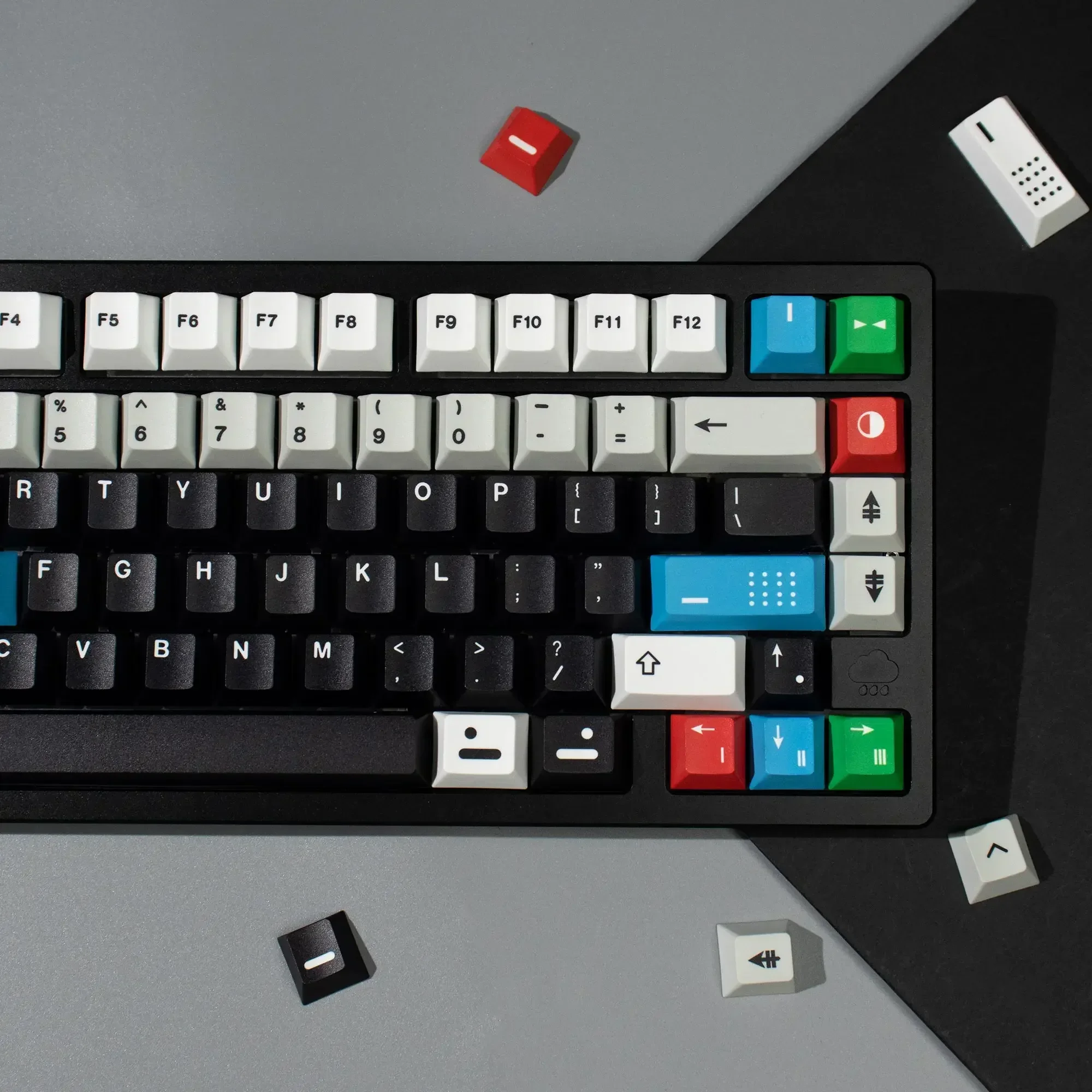 Resonance heterochromatic keycaps full set of PBT sublimation original magnetic axis mechanical keyboard