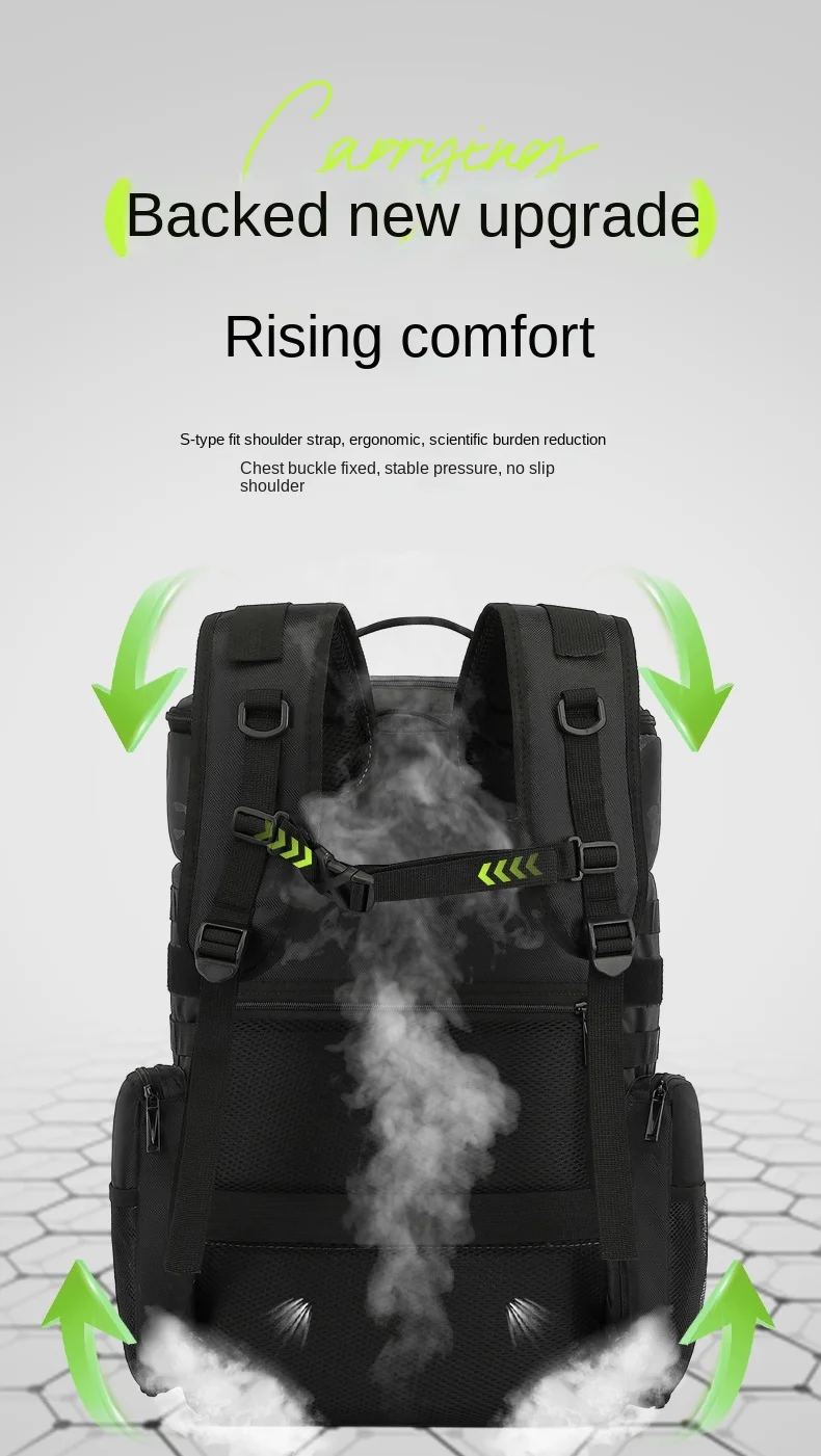 33L FPV RC Racing Drone Backpack, Outdoor Travel Waterproof Camera Photography Bag, Large Capacity Travel Hiking Bag Rucksack view 3
