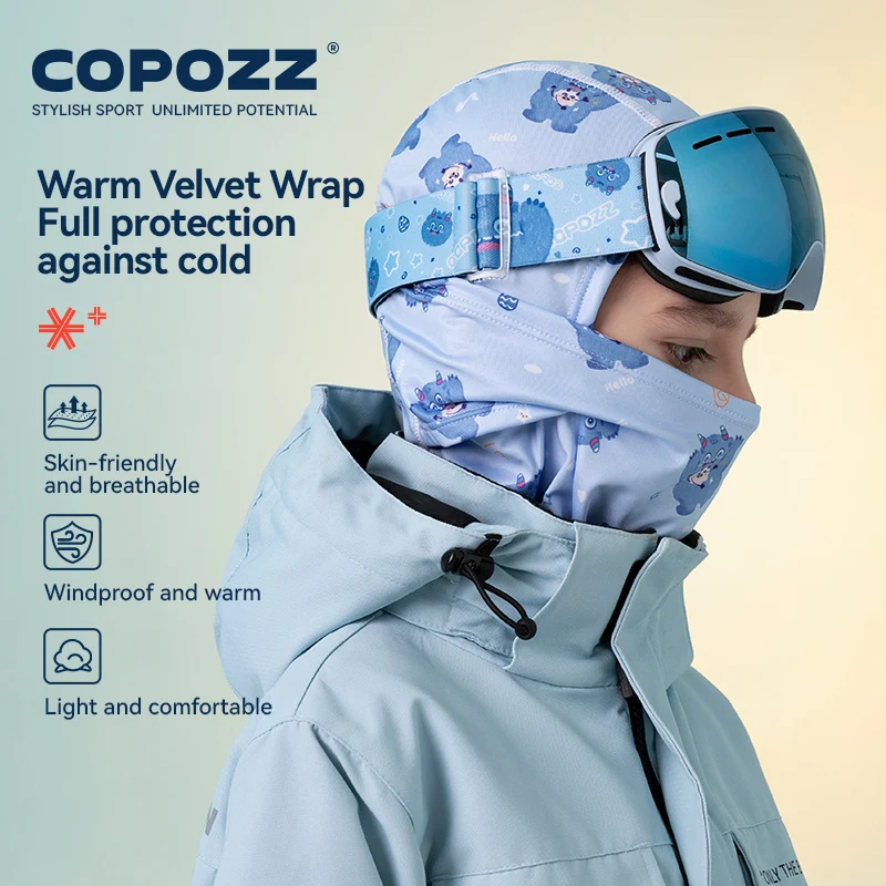 

COPOZZ Children Kids Cycling Bike Bicycle Headwear Cap Skiing Bicycle Bandana Sports Scarf Face Mask Equipment Helmet Bandanas