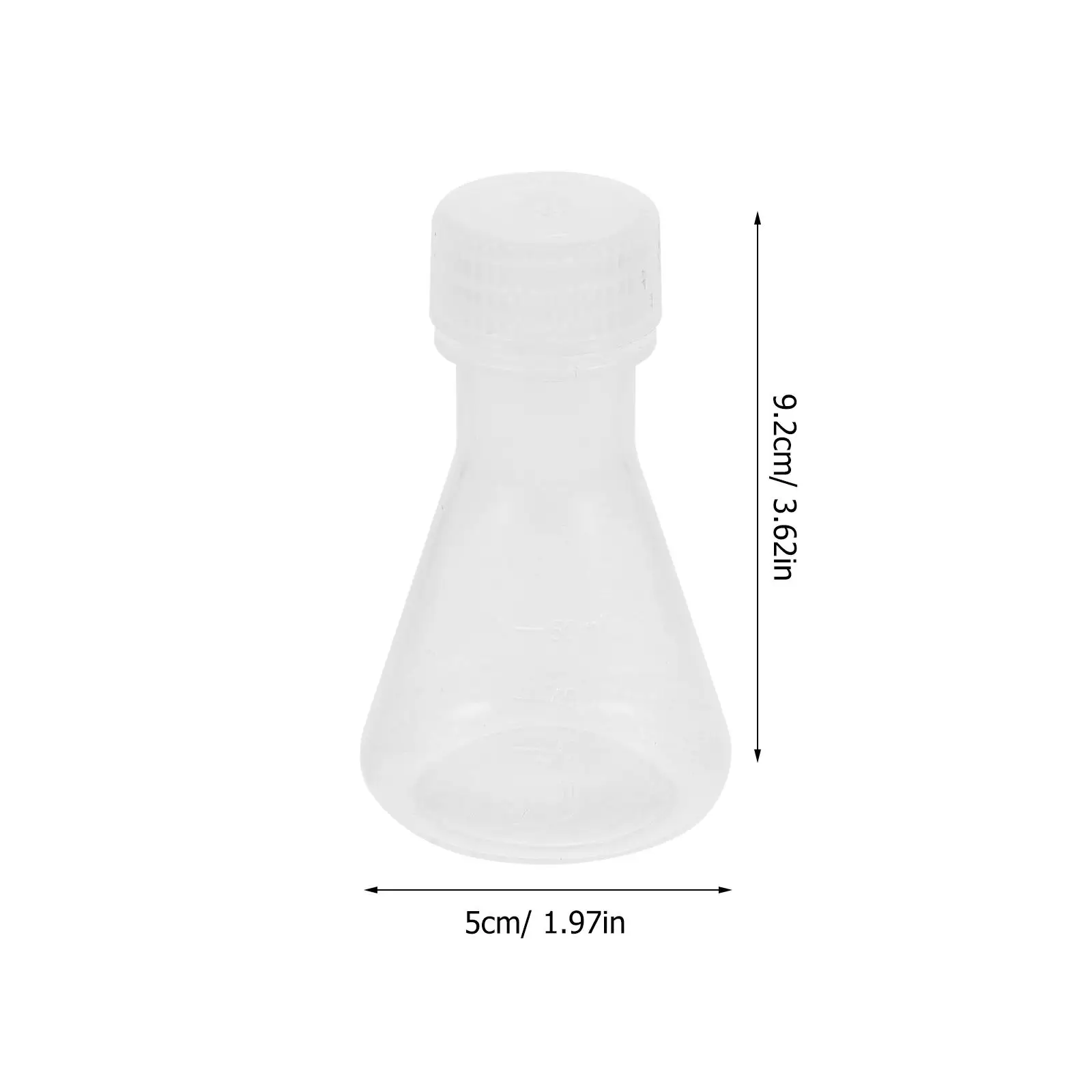 5pcs Flasks Conical Chemistry Lab Plastic Erlenmeyer Stopper Set Experiment Science Container Transparent Flat Lid High