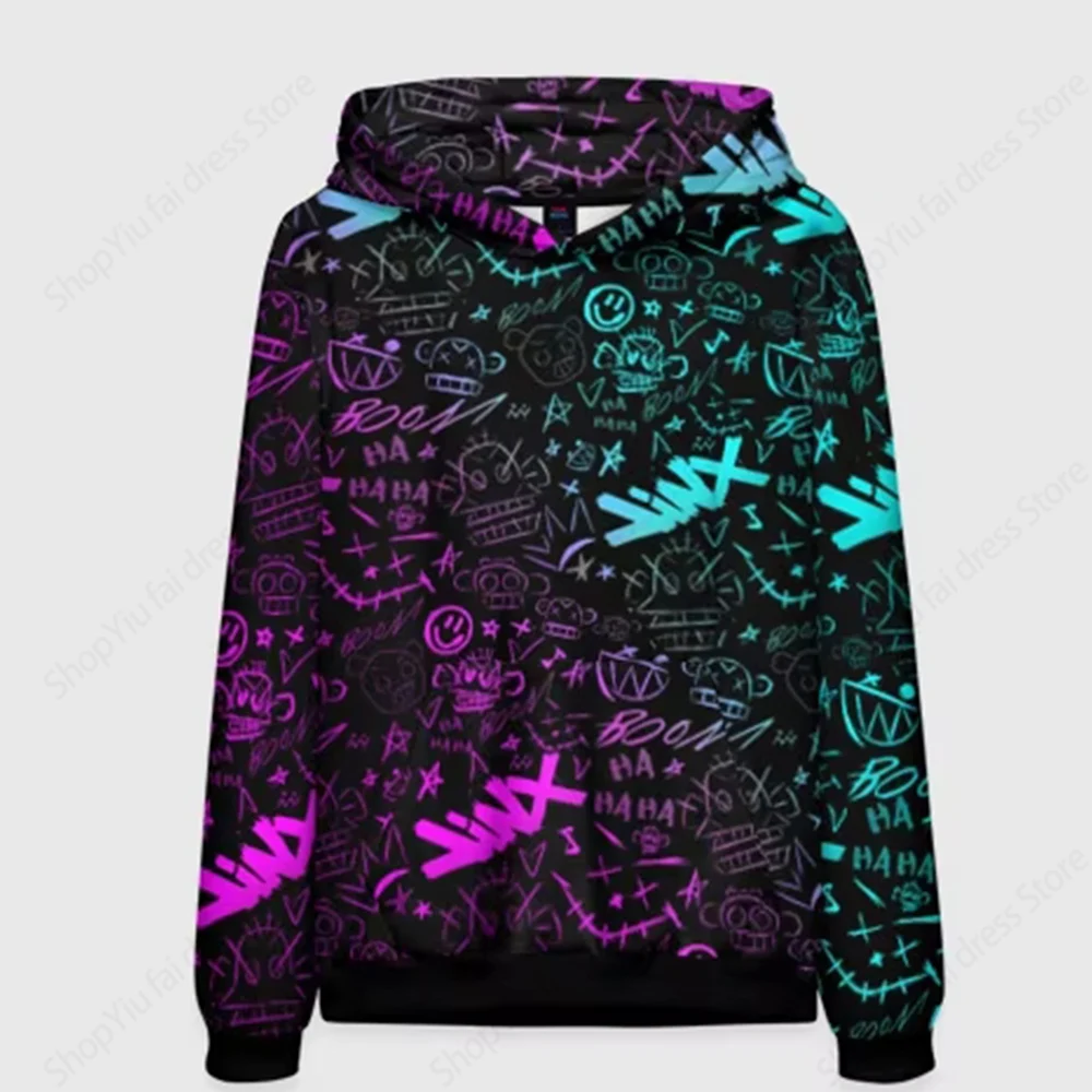 Funny Anime Arcane League Jinx 3d Print Hoodie Men Women Fashion Cartoon Hoodies Women Sweatshirt Boy Coat Tracksuit Men Clothes