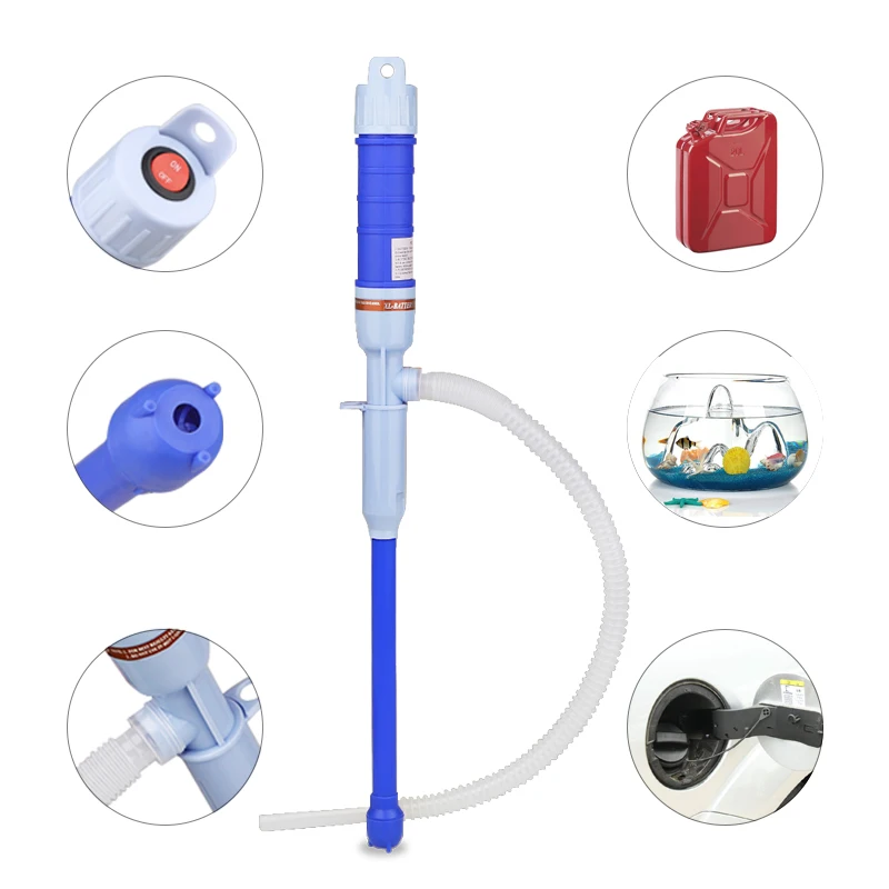 Bomba de aceite eléctrica portátil para coche, sifón de transferencia de líquido, funciona con batería, herramientas de Gas y agua, 1 unidad