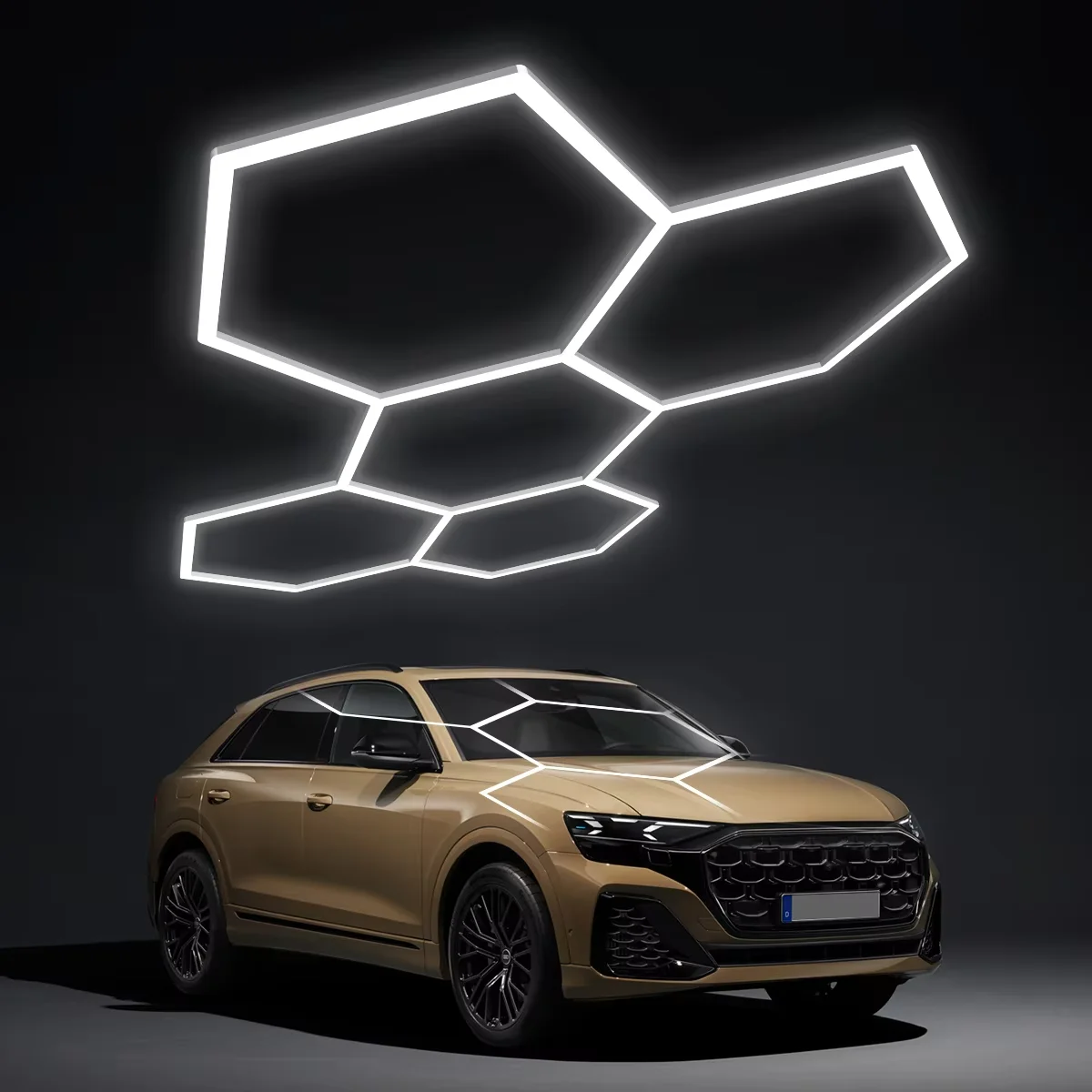 Christmas New Hexagonal LED Lighting Honeycomb Light Car Wash Underground Garage Hairdressing Salon Car Beauty