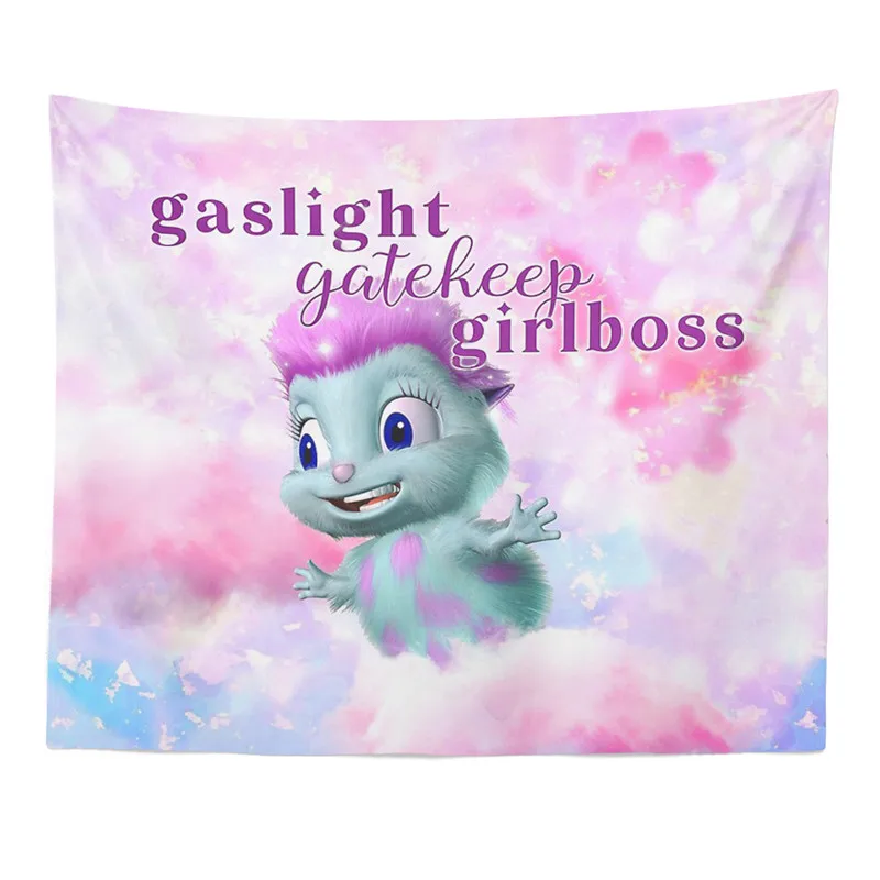 

Gaslight Gatekeep Girlboss Bibble Beliefs Happiness Tapestry Wall Hanging Art for Bedroom Living Room Decor College Dorm Party