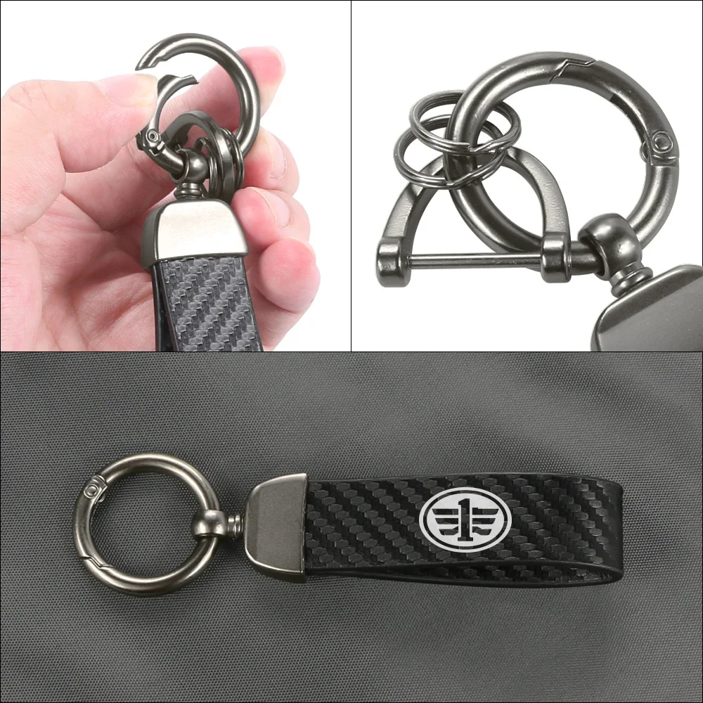 سلسلة مفاتيح سيارة من ألياف الكربون ، إكسسوارات سيارات ، تناسب FAW V5 ، X80 ، B50 ، Besturn X40 ، T77 ، V2 ، Vita ، F5 ، V70 ، D60 ، J6 ، F1 ، V80 ، B70 ، r7 ، N5 ، N7 ، B30 ، T33 #5